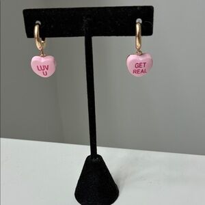 NWOT Betsey Johnson Candy Heart Earrings